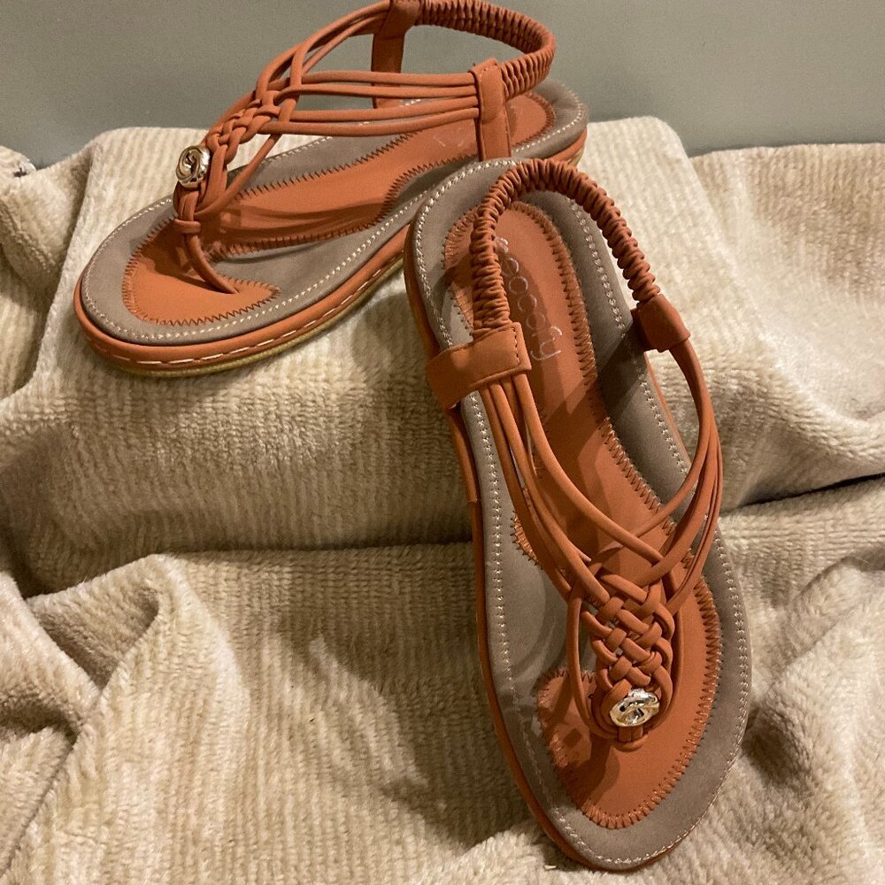Socofy Sandals Flats - Size - 7